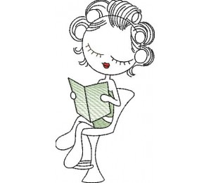 Stickdatei - Beauty Girls - Lockenwickler